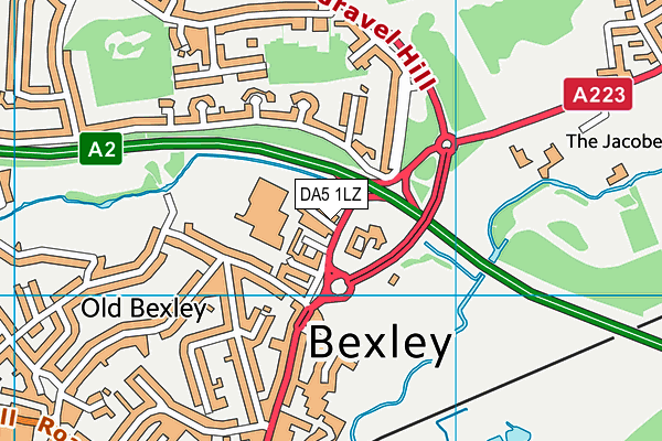 DA5 1LZ map - OS VectorMap District (Ordnance Survey)