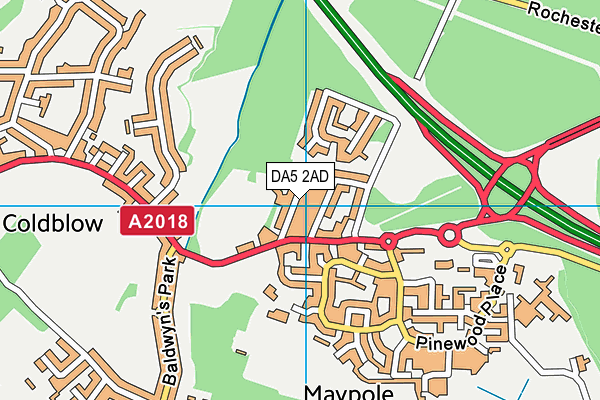 DA5 2AD map - OS VectorMap District (Ordnance Survey) DA5 2AD map - OS VectorMap District (Ordnance Survey)