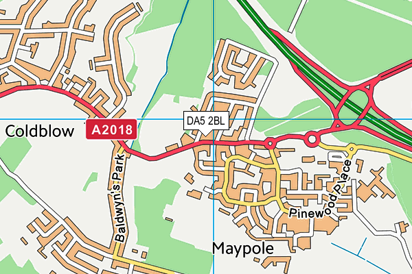 DA5 2BL map - OS VectorMap District (Ordnance Survey) DA5 2BL map - OS VectorMap District (Ordnance Survey)