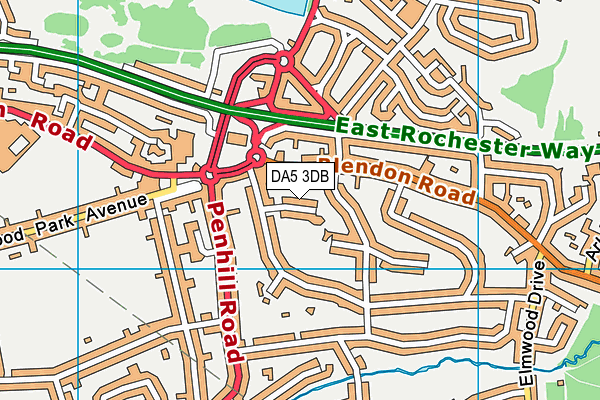 DA5 3DB map - OS VectorMap District (Ordnance Survey) DA5 3DB map - OS VectorMap District (Ordnance Survey)