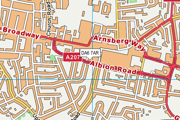 DA6 7AR map - OS VectorMap District (Ordnance Survey) DA6 7AR map - OS VectorMap District (Ordnance Survey)