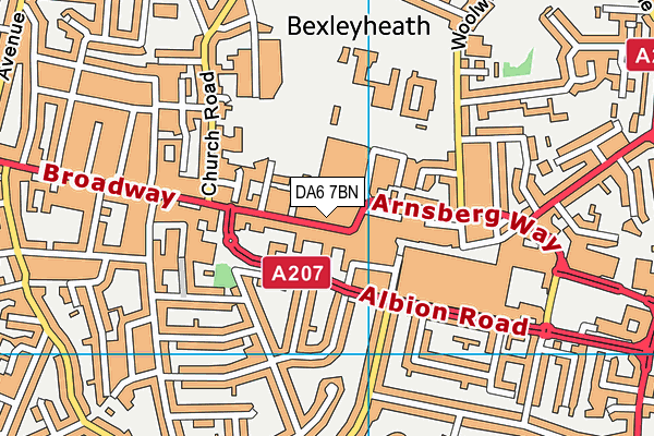 DA6 7BN map - OS VectorMap District (Ordnance Survey) DA6 7BN map - OS VectorMap District (Ordnance Survey)