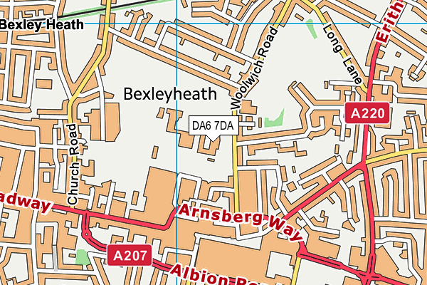 DA6 7DA map - OS VectorMap District (Ordnance Survey)