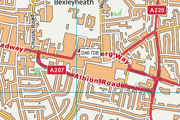 DA6 7DB map - OS VectorMap District (Ordnance Survey) DA6 7DB map - OS VectorMap District (Ordnance Survey)