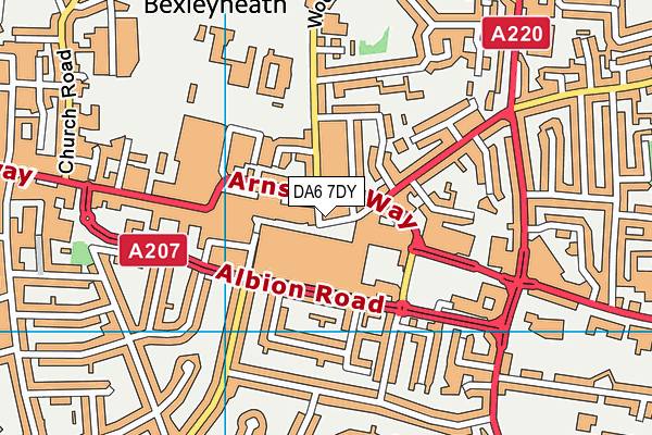 DA6 7DY map - OS VectorMap District (Ordnance Survey) DA6 7DY map - OS VectorMap District (Ordnance Survey)