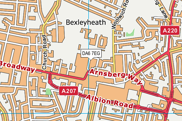 DA6 7EG map - OS VectorMap District (Ordnance Survey) DA6 7EG map - OS VectorMap District (Ordnance Survey)