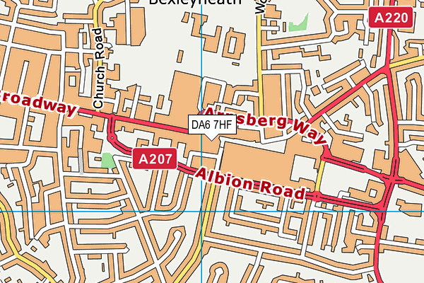 DA6 7HF map - OS VectorMap District (Ordnance Survey) DA6 7HF map - OS VectorMap District (Ordnance Survey)