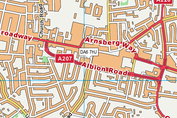 DA6 7HJ map - OS VectorMap District (Ordnance Survey) DA6 7HJ map - OS VectorMap District (Ordnance Survey)