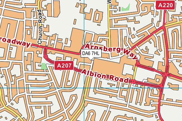 DA6 7HL map - OS VectorMap District (Ordnance Survey) DA6 7HL map - OS VectorMap District (Ordnance Survey)