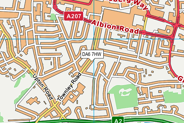 DA6 7HW map - OS VectorMap District (Ordnance Survey) DA6 7HW map - OS VectorMap District (Ordnance Survey)