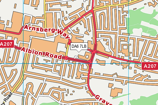 DA6 7LB map - OS VectorMap District (Ordnance Survey) DA6 7LB map - OS VectorMap District (Ordnance Survey)