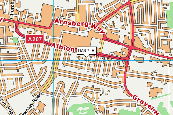 DA6 7LR map - OS VectorMap District (Ordnance Survey) DA6 7LR map - OS VectorMap District (Ordnance Survey)