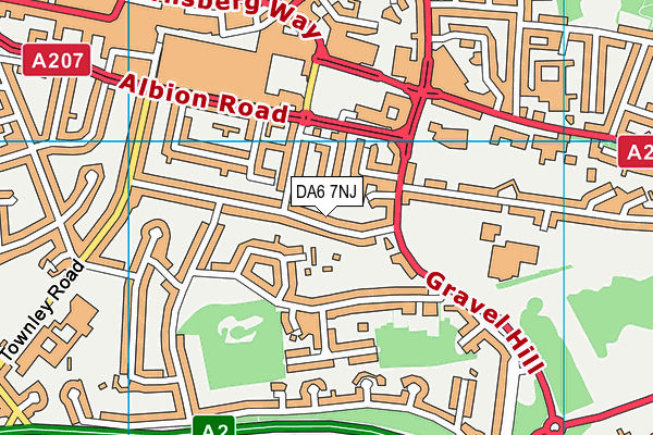 DA6 7NJ map - OS VectorMap District (Ordnance Survey)