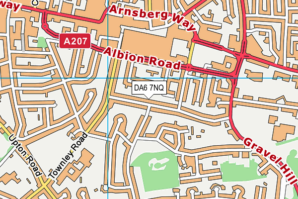 DA6 7NQ map - OS VectorMap District (Ordnance Survey) DA6 7NQ map - OS VectorMap District (Ordnance Survey)