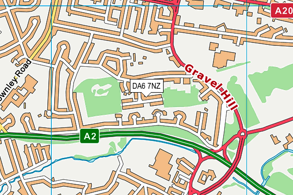 DA6 7NZ map - OS VectorMap District (Ordnance Survey) DA6 7NZ map - OS VectorMap District (Ordnance Survey)