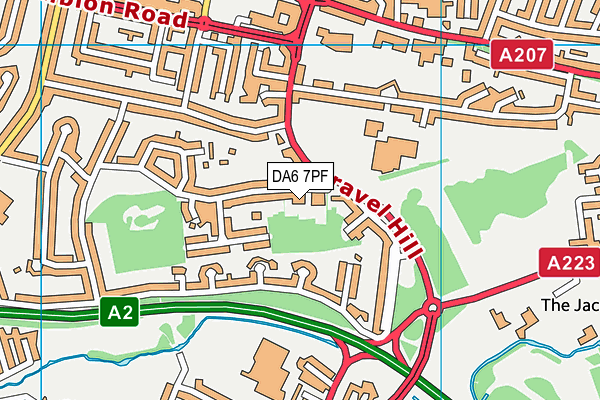 DA6 7PF map - OS VectorMap District (Ordnance Survey) DA6 7PF map - OS VectorMap District (Ordnance Survey)