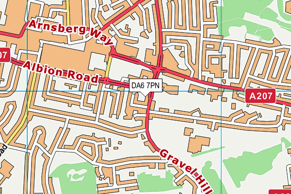 DA6 7PN map - OS VectorMap District (Ordnance Survey) DA6 7PN map - OS VectorMap District (Ordnance Survey)