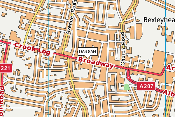 DA6 8AH map - OS VectorMap District (Ordnance Survey) DA6 8AH map - OS VectorMap District (Ordnance Survey)