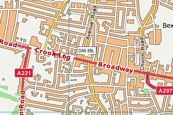 DA6 8BL map - OS VectorMap District (Ordnance Survey)