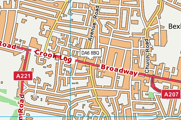 DA6 8BQ map - OS VectorMap District (Ordnance Survey) DA6 8BQ map - OS VectorMap District (Ordnance Survey)