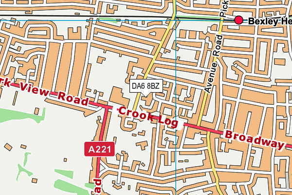 DA6 8BZ map - OS VectorMap District (Ordnance Survey)