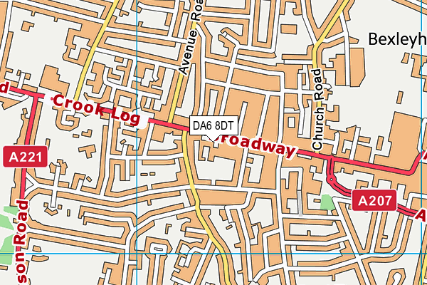 DA6 8DT map - OS VectorMap District (Ordnance Survey) DA6 8DT map - OS VectorMap District (Ordnance Survey)