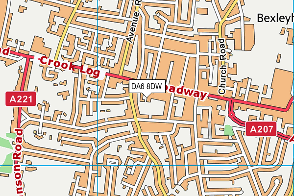 DA6 8DW map - OS VectorMap District (Ordnance Survey) DA6 8DW map - OS VectorMap District (Ordnance Survey)
