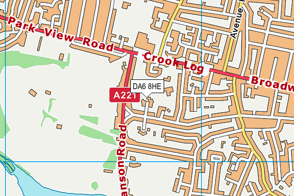 DA6 8HE map - OS VectorMap District (Ordnance Survey)