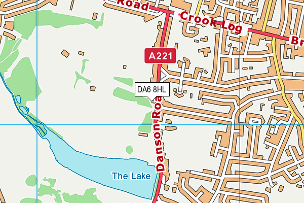 DA6 8HL map - OS VectorMap District (Ordnance Survey) DA6 8HL map - OS VectorMap District (Ordnance Survey)
