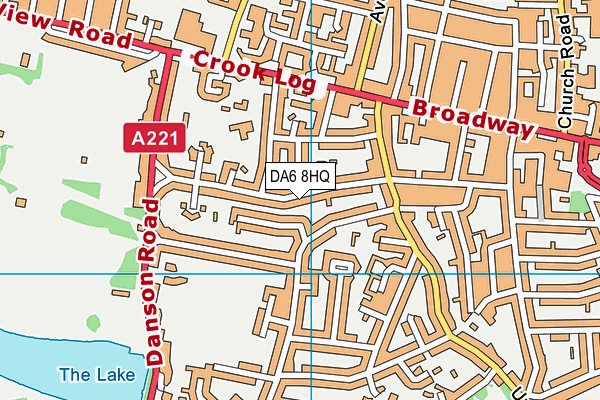 DA6 8HQ map - OS VectorMap District (Ordnance Survey)