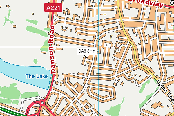 DA6 8HY map - OS VectorMap District (Ordnance Survey) DA6 8HY map - OS VectorMap District (Ordnance Survey)
