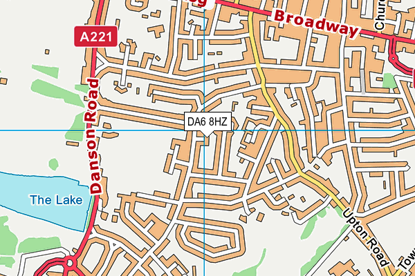 DA6 8HZ map - OS VectorMap District (Ordnance Survey) DA6 8HZ map - OS VectorMap District (Ordnance Survey)