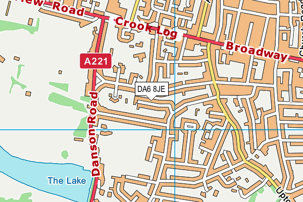 DA6 8JE map - OS VectorMap District (Ordnance Survey)