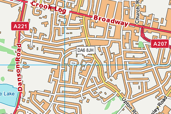 DA6 8JH map - OS VectorMap District (Ordnance Survey) DA6 8JH map - OS VectorMap District (Ordnance Survey)