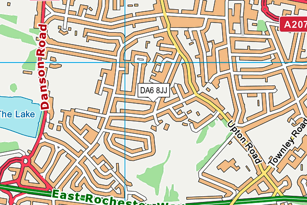 DA6 8JJ map - OS VectorMap District (Ordnance Survey) DA6 8JJ map - OS VectorMap District (Ordnance Survey)