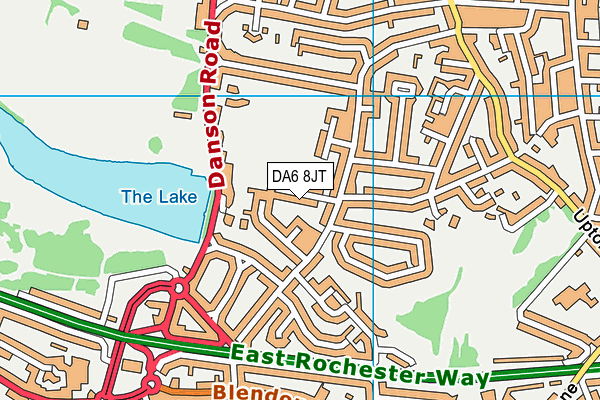 DA6 8JT map - OS VectorMap District (Ordnance Survey)
