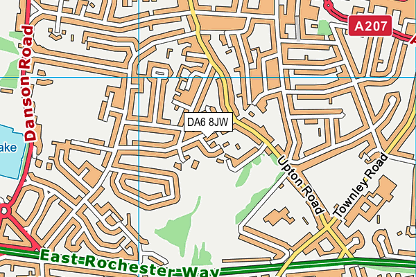 DA6 8JW map - OS VectorMap District (Ordnance Survey) DA6 8JW map - OS VectorMap District (Ordnance Survey)