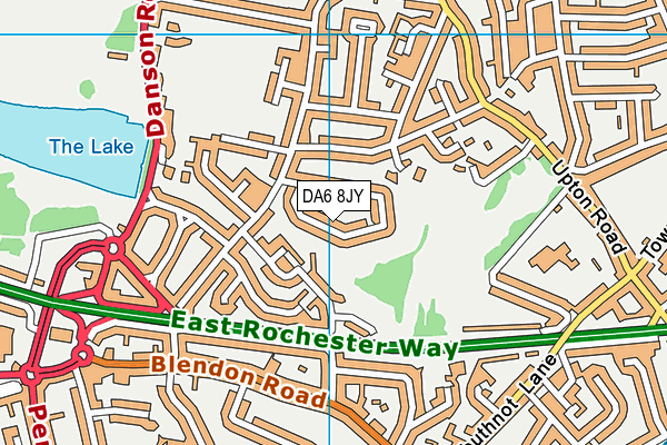 DA6 8JY map - OS VectorMap District (Ordnance Survey) DA6 8JY map - OS VectorMap District (Ordnance Survey)