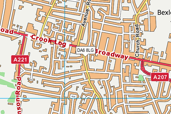 DA6 8LG map - OS VectorMap District (Ordnance Survey) DA6 8LG map - OS VectorMap District (Ordnance Survey)