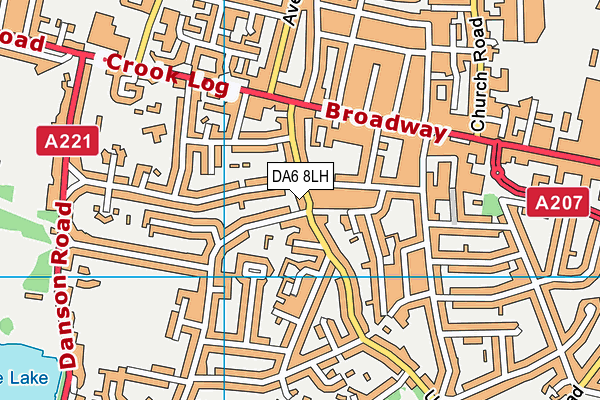 DA6 8LH map - OS VectorMap District (Ordnance Survey) DA6 8LH map - OS VectorMap District (Ordnance Survey)
