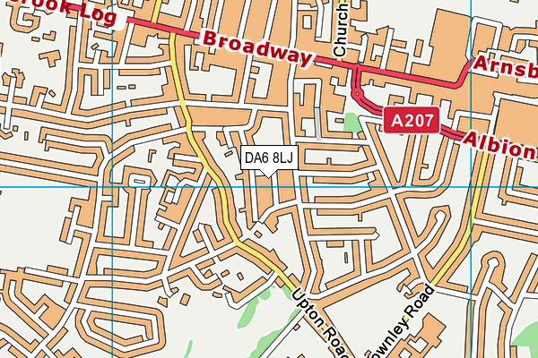 DA6 8LJ map - OS VectorMap District (Ordnance Survey) DA6 8LJ map - OS VectorMap District (Ordnance Survey)