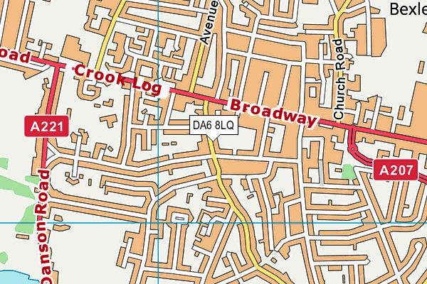 DA6 8LQ map - OS VectorMap District (Ordnance Survey) DA6 8LQ map - OS VectorMap District (Ordnance Survey)