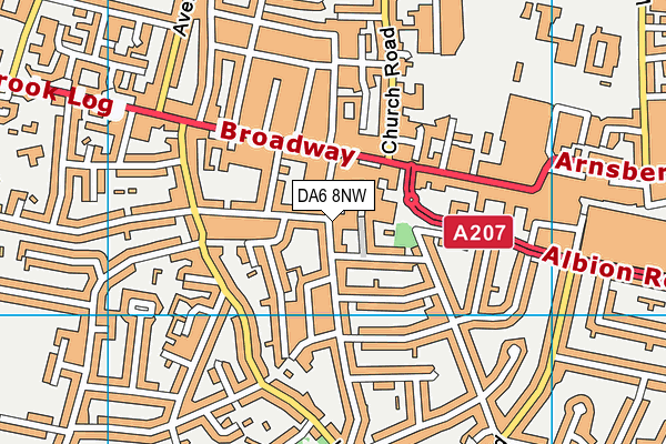 DA6 8NW map - OS VectorMap District (Ordnance Survey) DA6 8NW map - OS VectorMap District (Ordnance Survey)