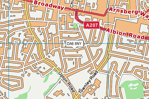 DA6 8NY map - OS VectorMap District (Ordnance Survey) DA6 8NY map - OS VectorMap District (Ordnance Survey)