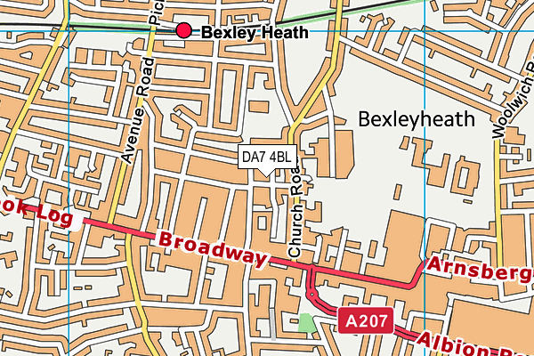 DA7 4BL map - OS VectorMap District (Ordnance Survey)