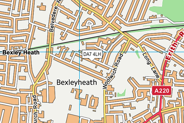 DA7 4LH map - OS VectorMap District (Ordnance Survey) DA7 4LH map - OS VectorMap District (Ordnance Survey)