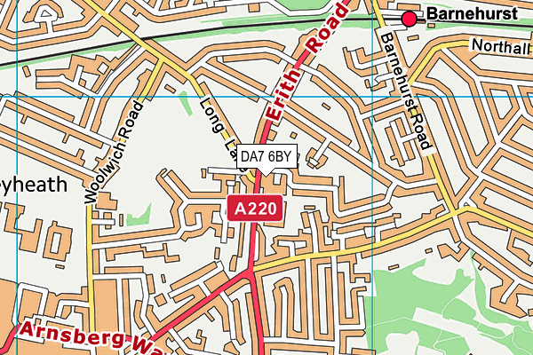DA7 6BY map - OS VectorMap District (Ordnance Survey) DA7 6BY map - OS VectorMap District (Ordnance Survey)