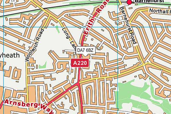 DA7 6BZ map - OS VectorMap District (Ordnance Survey) DA7 6BZ map - OS VectorMap District (Ordnance Survey)