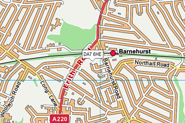 DA7 6HE map - OS VectorMap District (Ordnance Survey) DA7 6HE map - OS VectorMap District (Ordnance Survey)
