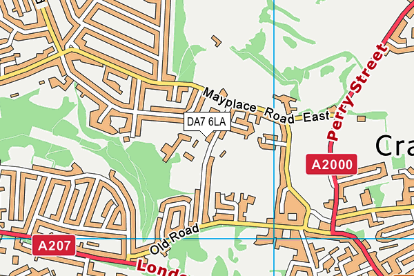 DA7 6LA map - OS VectorMap District (Ordnance Survey) DA7 6LA map - OS VectorMap District (Ordnance Survey)
